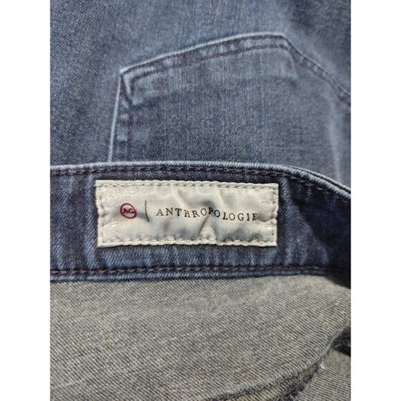 Anthropologie AG Stevie High-Rise Ankle Slit Crop Jeans Dark Wash Womens Size 30 - Picture 7 of 11